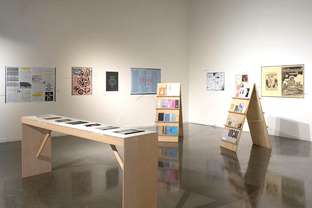 interior spread with an essay
